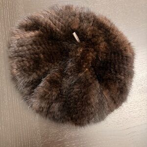 Fur Mink Beret Hat